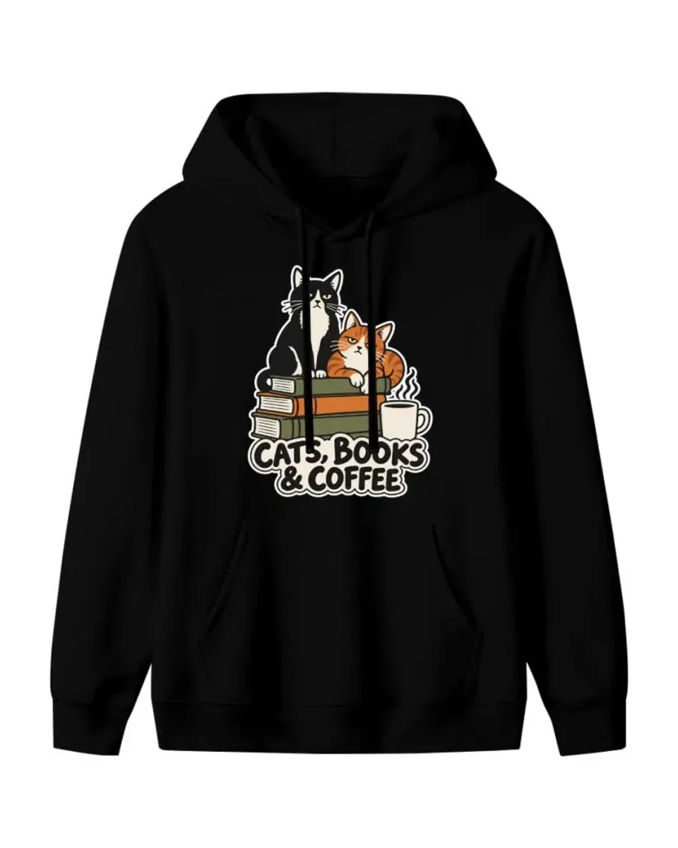 Cats, Books & Coffee Hoodie