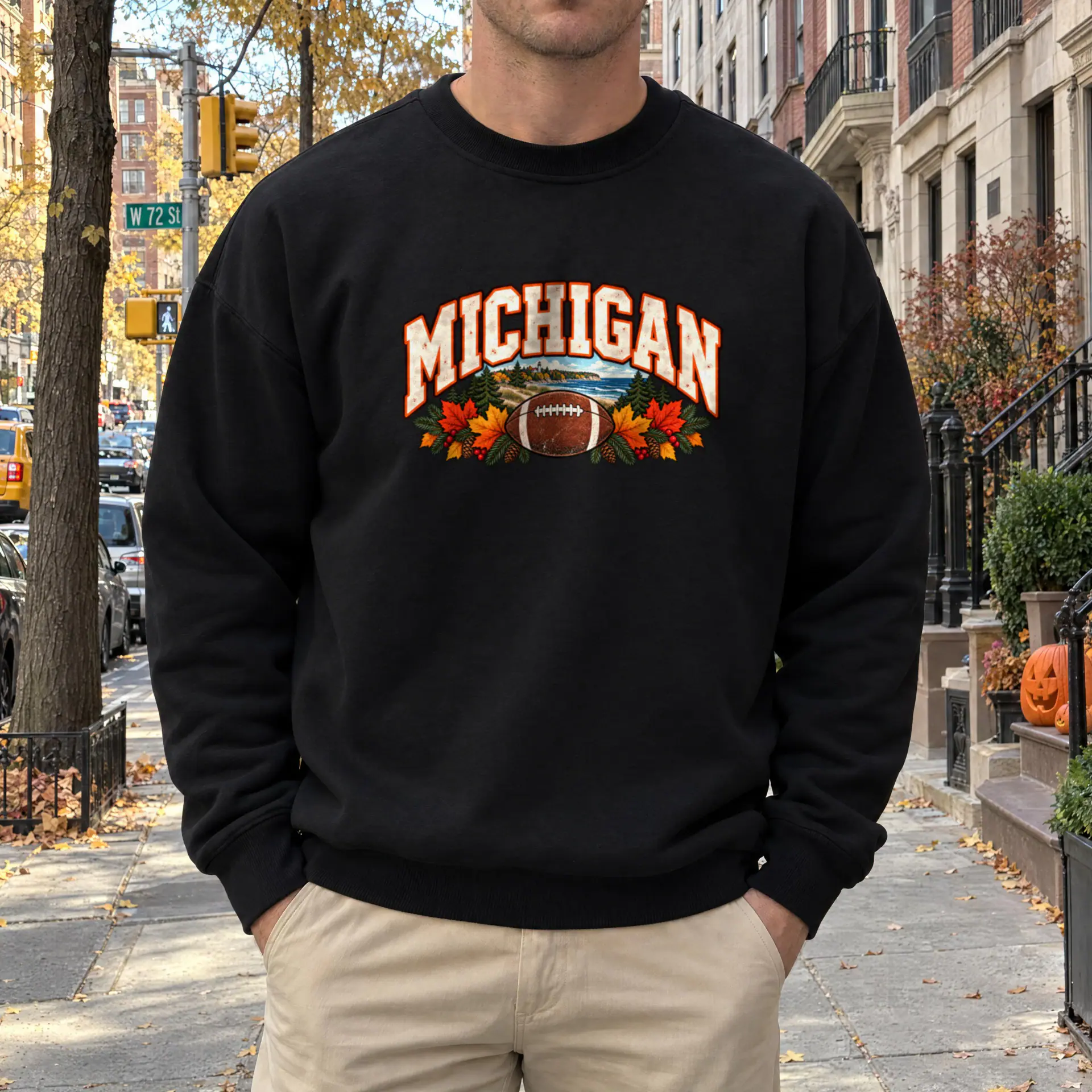 Michigan Game Day Crewneck in black — view 3