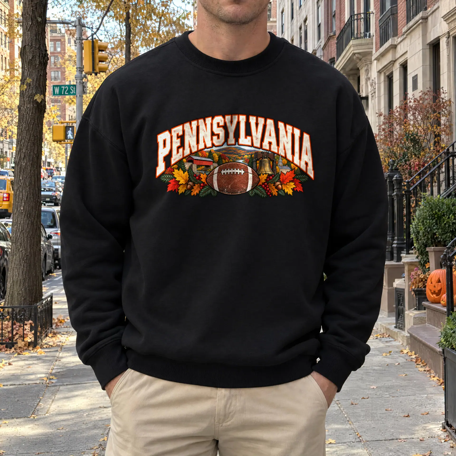 Pennsylvania Game Day Crewneck in black — view 3