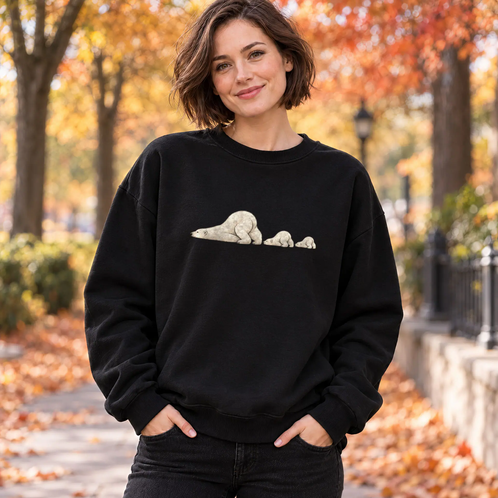 Polar Drift Crewneck in black — view 3