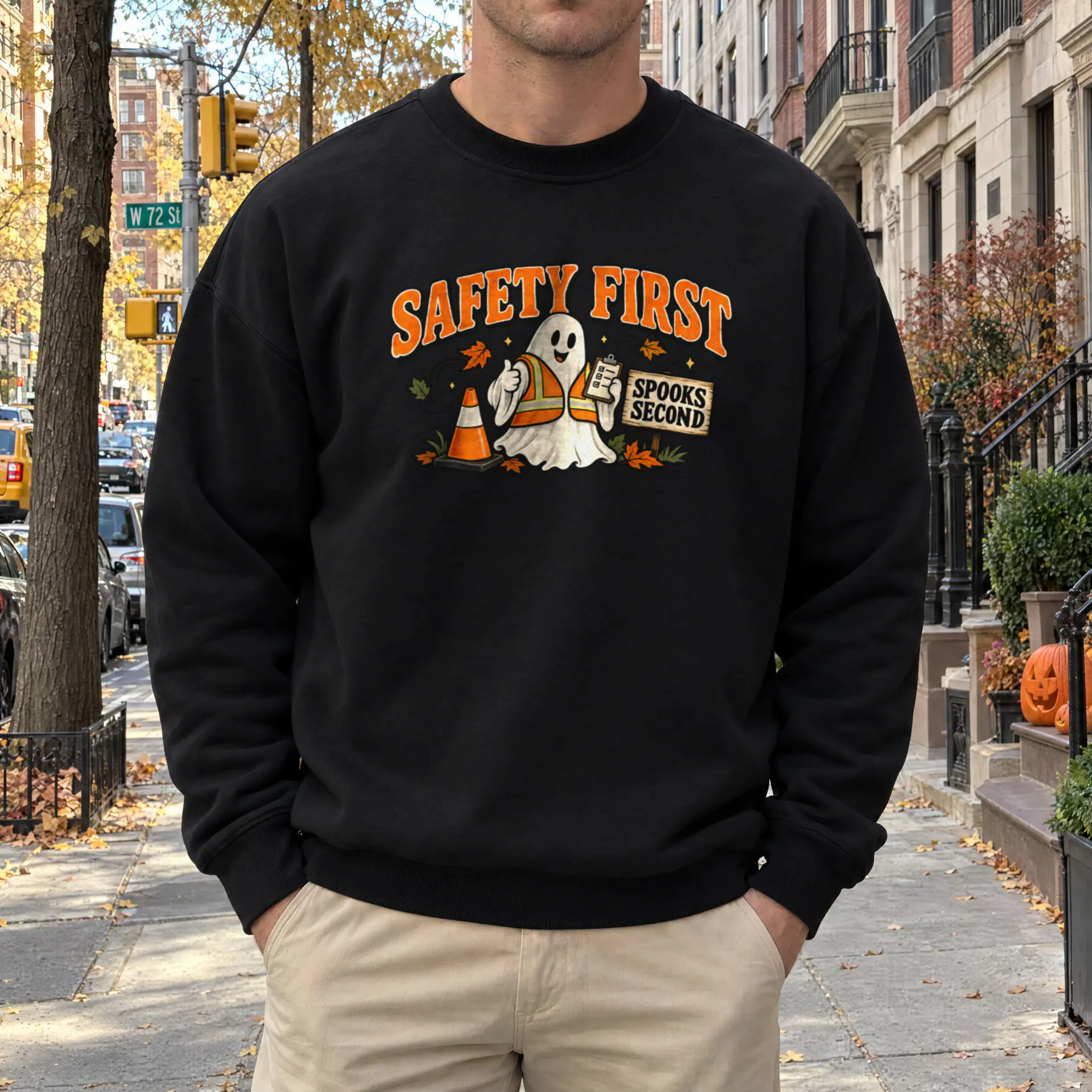 Safety First Crewneck in black — view 4