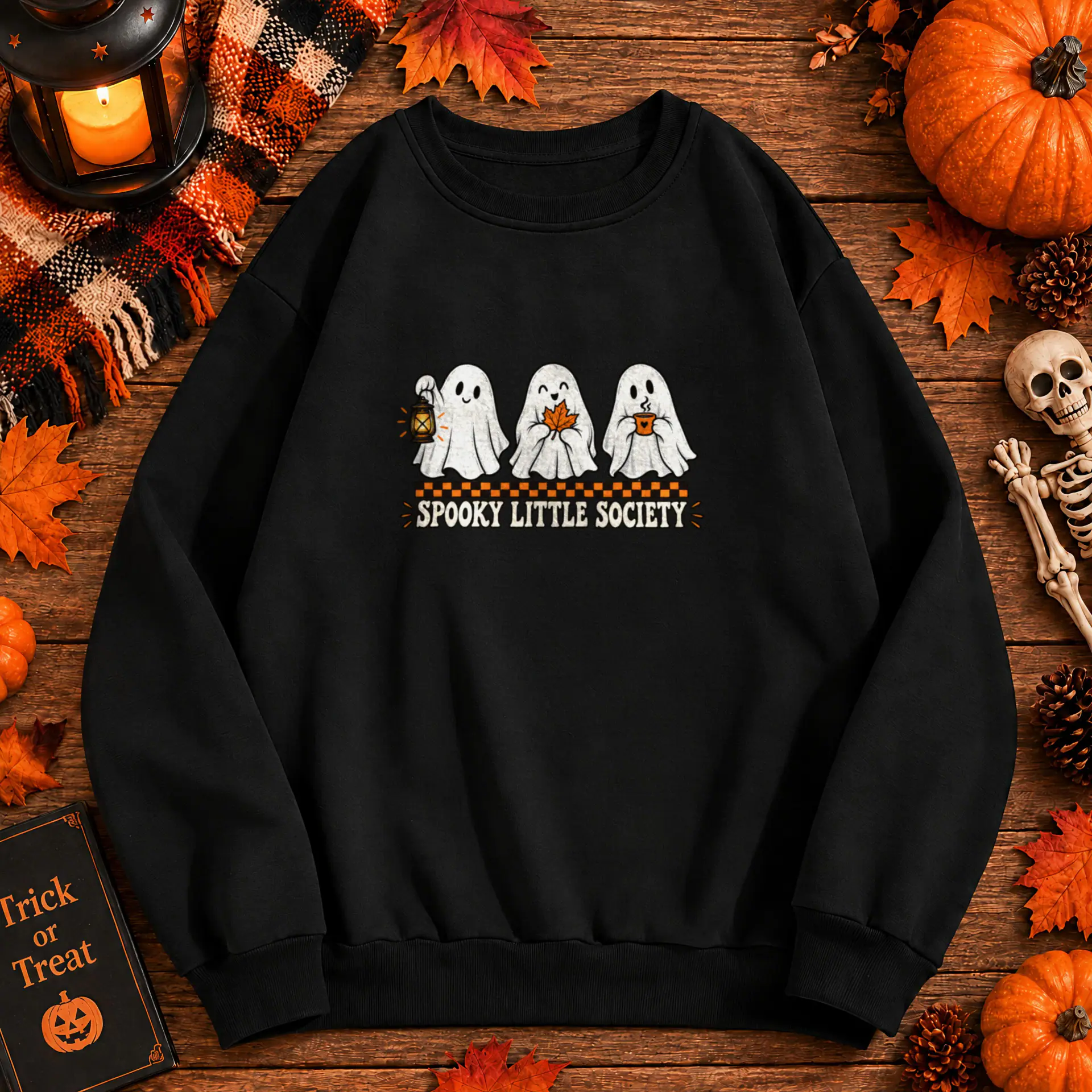 Spooky Little Society Crewneck in black — view 1