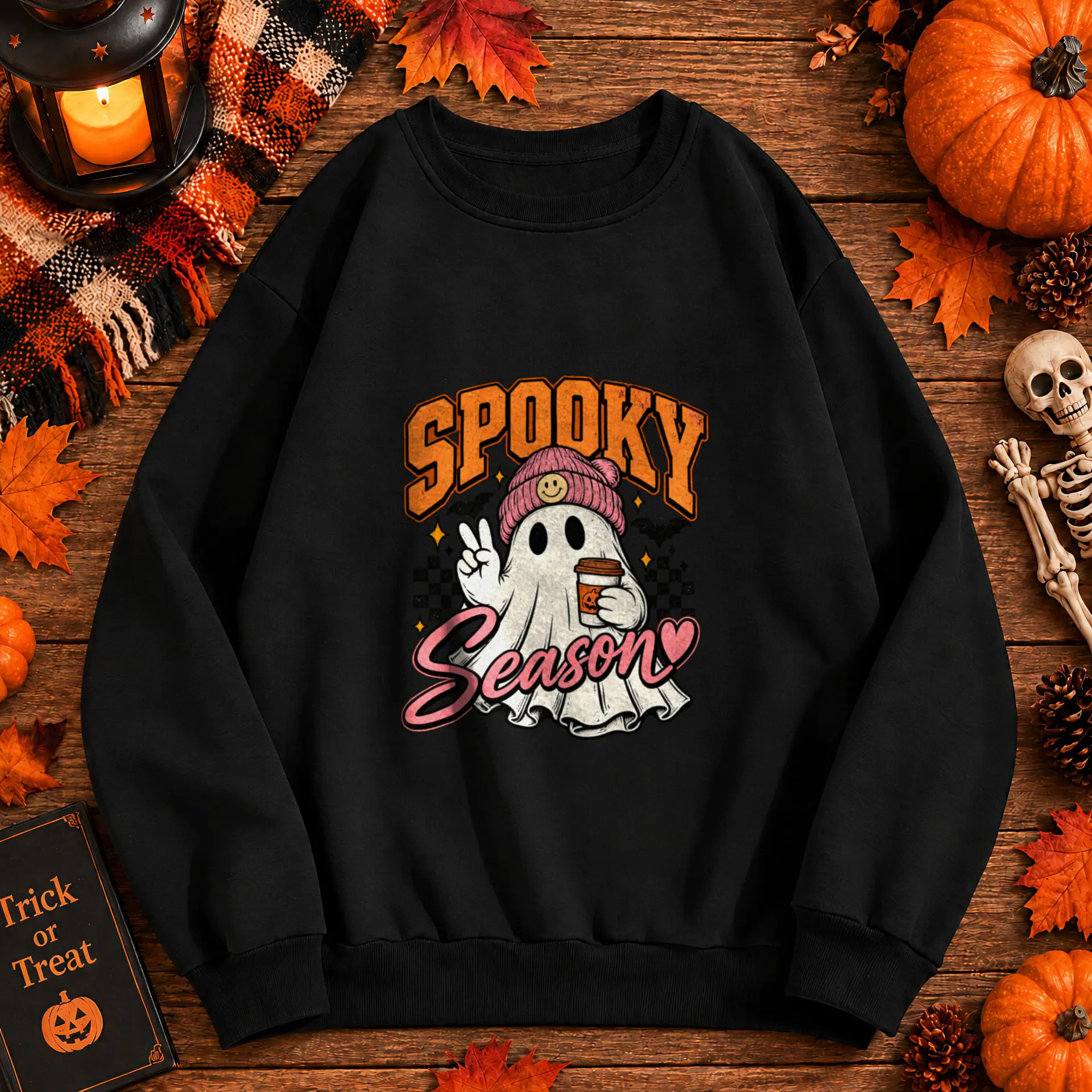 Spooky Season Crewneck in black — view 2